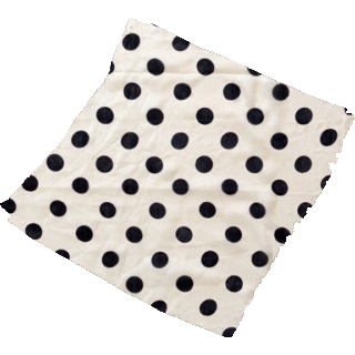 Polka Dot Silks 18 Inches (Black on White)
